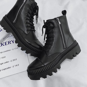 Wholesale <strong>Custom</strong> Men Black <strong>Shoes</strong> Men's Chunky Heel Boots Waterproof Boots for Men - Product Image 3