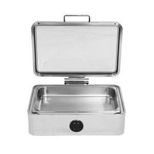 Réchaud électrique rectangulaire en acier inoxydable sans eau de qualité supérieure 9L pour hôtels et banquets - Product Image 3