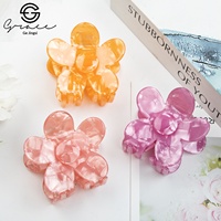 Pince à cheveux texturée à motif floral faite à la main pour femme, avec logo personnalisé, accessoire pour chignon arrière de la tête, vente en gros d'usine