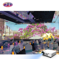 Système de projection de mariage à affichage holographique 3D intérieur Projecteur de sol mural interactif