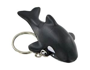 Conçu sur mesure épaulard porte-clés PU anti-mousse balle anti-stress balle relaxante jouet à presser pour le stress cadeau d'affaires promotionnel - Product Image 1