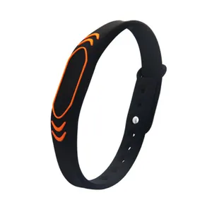 professional rfid bracelet nfc ticket wristband/bracelet with QR code