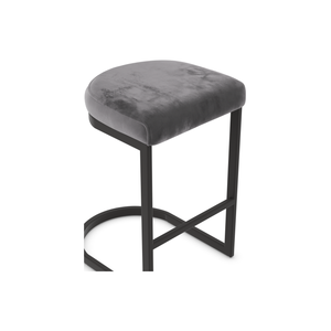 Tabouret de bar confortable en velours rembourré, base en métal noir cintrée, siège durable et élégant pour la maison, la cuisine, le comptoir de bar, le <span class=keywords><strong>restaurant</strong></span> aux États-Unis - Product Image 6