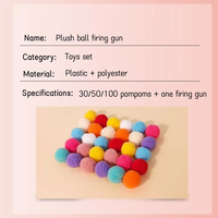 Moderne Micro Élastique Électrostatique Fluffy Ball Fire Gun Plastique Pet Interactive & Mouvement Jouet pour Chats