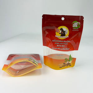 Özel Logolu Gıda Sınıfı Kokuyu ve Nemi Geçirmeyen Şeffaf Pencereli Plastik Ayakta Duran Poşet Baharat Paketleme Poşeti - Product Image 3