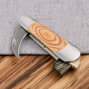 Neues Design modische Pakka Holzgriff Edelstahl Schneide messer Camping messer Pilz messer Küchen zubehör