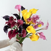 Fleurs artificielles Calla Lily faites à la main de qualité supérieure, fleurs artificielles réalistes pour la décoration de mariage, centre de table, prix direct d'usine