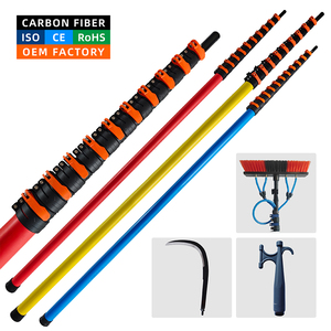 Perche télescopique en fibre de carbone CFRP de 18 à 75 pieds pour la cueillette d'olives, de noix de coco et de noix d'areca - Product Image 1