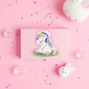 Boîte à musique en papier écologique à manivelle personnalisée avec chanson, boîte de rangement pour bijoux pour enfants, cadeau <span class=keywords><strong>d</strong></span>'anniversaire pour filles - Product Image 2