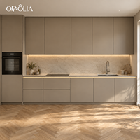 Armoires de cuisine en contreplaqué personnalisées OPPOLIA, style moderne, ensemble d'armoires de cuisine modulaires intégrées, prêtes à assembler pour appartement