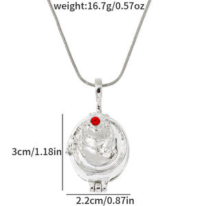 Collar con Medallón de Hierba Vervein de Elena <span class=keywords><strong>Gilbert</strong></span> de The Vampire Diaries, Medallón Abrible y Cerrable en Oro y Plata Vintage, Joyería para Fans, Venta al Por Mayor - Product Image 6