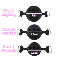 Ninghao BDSM Boules de retenue orales en silicone souple, accessoire de jouet sexuel pour ouverture de bouche
