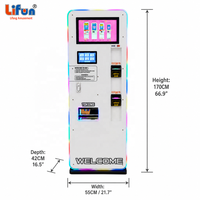 Distributeur de pièces intelligent haute capacité LIFUN avec écran tactile LCD publicitaire, changeur de jetons automatique, machine de vente à double billet