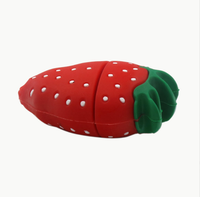 Clé USB 2.0 en PVC en forme de fraise, 1 Go, 2 Go, 4 Go, 8 Go, 16 Go, 32 Go, avec logo personnalisé