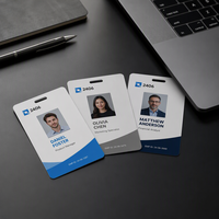 Étiquettes personnalisées en PVC imperméables CR80 0,76 mm, impression offset, cartes imprimables pour employés, étudiants et adhérents