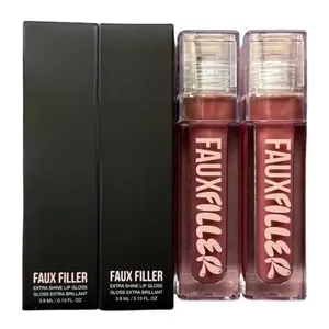 Gloss à lèvres végétalien mat en gros, repulpeur de lèvres longue tenue, waterproof, non-collant, hydratant, brillant nude, tendance - Product Image 2