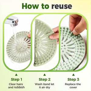 Plastic Durable Sink <b>Drain</b> Strainer Hair Catcher Flexible Multi-Color <b>Drain</b> Covers for <b>Bathroom</b> Tub Shower - Product Image 5