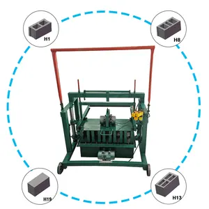 Motor diésel móvil para poner huevos, fabricación de bloques huecos de hormigón, máquina para hacer ladrillos móviles sólidos, precio a la venta