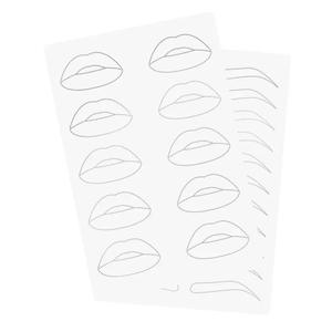 Tatuaje Pmu Práctica Piel Ceja Labios Maquillaje permanente Nano Brow Strokes 1,5 Mm Hoja de silicona Microblading Latex Pad - Product Image 1