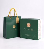 Boîte d'emballage personnalisée de luxe pour kit d'appareil dentaire avec logo, insert en papier orthodontique, boîte d'emballage pour aligneur dentaire