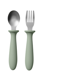 Ensemble de repas portable pour bébé sans BPA en acier inoxydable 304, design mignon et amusant, couverts pour tout-petits avec poignée en silicone, respectueux de l'environnement - Product Image 5