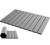 Tapis de bain pliable en pierre de diatomite FIGOO – Grand tapis à séchage rapide pour salle de bain et baignoire en terre de diatomée