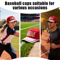 Casquette de baseball OEM en coton respirant ajustable Snapback Sweat Twill Casquette fille à 5 panneaux pour événements
