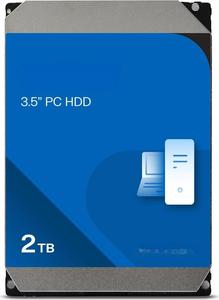 WD20EZBX Disco Duro Interno de 2 TB y 3.5 Pulgadas, SATA 6 Gb/s, 5400 RPM, 64 MB de Caché, Carcasa Metálica, Almacenamiento HDD para Escritorio - Product Image 1