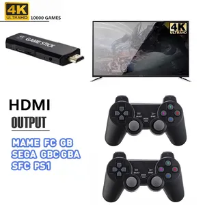 Open Source System Video Game Console 4K HDMI-Compatible Retro TV Game Stick Built-in 40000+ Game Support For MAME/PS1/PSP/GBA