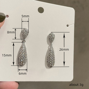 Orecchini a Perno a Forma di Pera in Stile Coreano, Eleganti Orecchini da Sposa a Goccia d'Acqua per Donne, Regalo alla Moda - Product Image 5