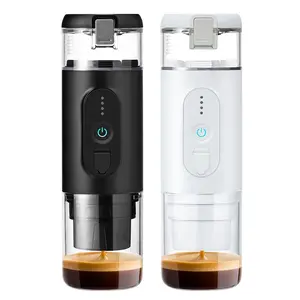 Wireless heating portable espresso machine with usb charging travel trip suitable Nespress coffee capsules and coffee ground