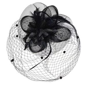 <span class=keywords><strong>Chapeau</strong></span> fascinateur élégant en plumes et fleurs pour <span class=keywords><strong>mariage</strong></span>, fête, thé, Kentucky Derby, bandeau pour femmes, mariée - Product Image 6