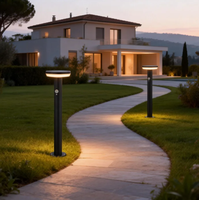 Lampes solaires LED étanches à piles pour jardin, allée et cour - Acier inoxydable, indice de protection IP44