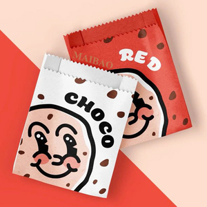 Sacs d'emballage jetables à biscuits en papier kraft à fond pointu en V pour boulangerie, sandwich, <span class=keywords><strong>biscuit</strong></span>, pâtisserie, collation - Product Image 2