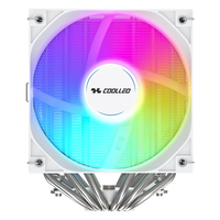COOLLEO A60 ARGB Refroidisseur d'air pour processeur à double tour, six tubes en cuivre, dissipateur thermique anti-gravité, compatible avec les boîtiers d'ordinateur ARGB