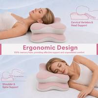 Oreiller Ergonomique Premium en Mousse à Mémoire de Forme Respirante et Hypoallergénique à Rebond Lent pour Soutien Cervical – Modèle Papillon – Vente en Gros