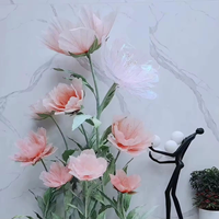 Ensemble de présentoirs multi-usages pour la maison, les fêtes et le commerce, fleurs géantes de pavot pour la décoration de toile de fond de mariage, de fête et de vitrine