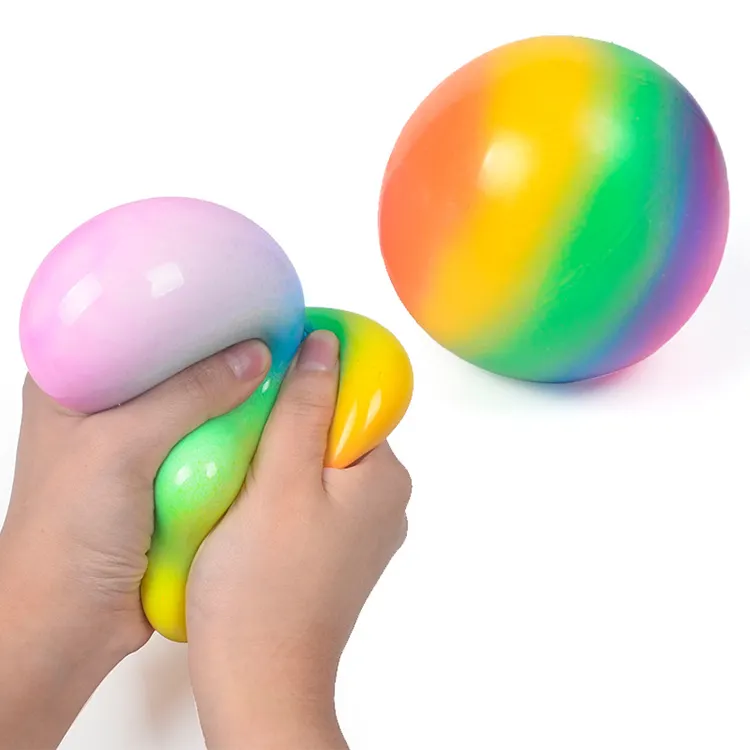 Fabriek Prijs Levering Stress Reliëf Bal Op Maat Multi Color Anti Stress Bal Knijpbare Plastic Fidget Ballen