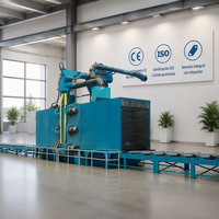 Machine de sablage automatique Delong pour le ponçage des plaques d'acier en poutre H avec nettoyage par sablage à haute granulométrie