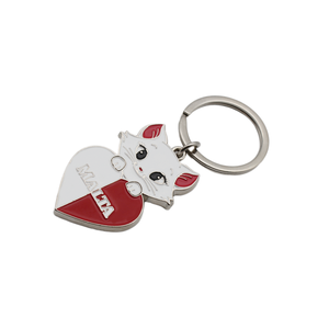 LLavero personalizado de esmalte de corazón de gato de <span class=keywords><strong>Malta</strong></span>, regalo de viaje de Metal de recuerdo <span class=keywords><strong>para</strong></span> turistas - Product Image 6