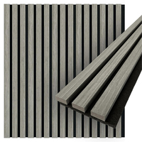 Panneau mural acoustique en MDF avec placage de chêne fumé naturel, rainuré, décoratif, en fibre de bois, pour les murs intérieurs des bureaux, des hôtels et des maisons