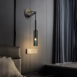 מודרני פנסי תאורת קישוט קיר חדר שינה סלון מלון פמוט קיר