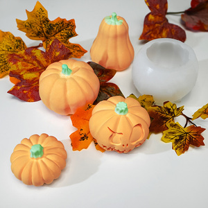 Molde de Silicona 3D Premium Blanco para Halloween, para Velas, Jabones, Chocolate, Calabaza, Grado Alimenticio, No Tóxico, Ecológico, Resistente al Calor, para Pasteles - Product Image 4