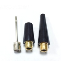 Kit de 3 embouts en acier pour pompe à air de voiture avec aiguilles pour ballons, aiguilles métalliques robustes et durables pour pompe à ballon de vélo