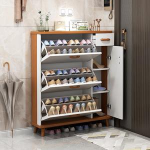 Gabinete de zapatos abatible ultrafino nórdico, una nueva entrada más vendida de 2024 para uso doméstico: patas de <span class=keywords><strong>madera</strong></span> maciza, lujo ligero - Product Image 2