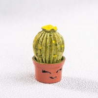 Kerajinan Resin Kaktus Sukulen Miniatur Desain Baru, Aksesoris Resin Grosir, Aksesoris Bunga Resin 3D untuk Dekorasi