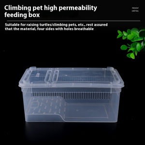 กรงสัตว์เลื้อยคลานพลาสติกกรงที่อยู่อาศัยแมลงปีนเขาที่พักพิงสัตว์เลี้ยงบ้านเต่าน้ำ - Product Image 5