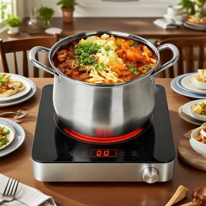 Classic Silver Stainless Steel 4-Piece Cookware Set, 24/28cm Non-Stick Soup <b>Pot</b> and Steamer <b>Pot</b> Lightweight Durable - Product Image 5