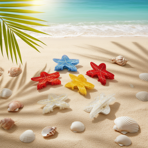 Fermagli per capelli Tn Starfish da 7 cm in plastica colorata, alla moda, casual, per donne e ragazze - Product Image 2