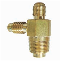 Adaptateur de tuyau de gaz en laiton durable, raccord en T fileté 5/16, rallonge avec point de test 3/8 pour l'entretien des conduites de carburant
